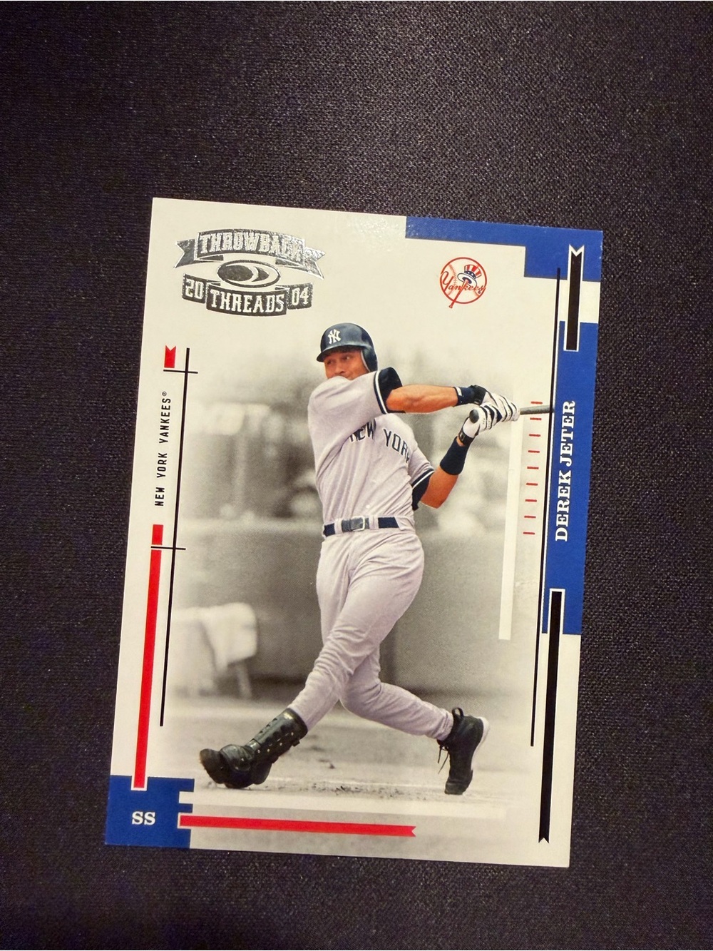 Derek Jeter New York Yankees Throwback Threads 2004 Donruss Baseball Card